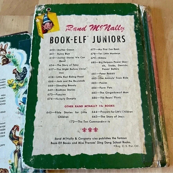 2 Vintage Whitman Tell-a-Tale Books The Animals Train Ride LITTLE BEAVER 1953/54 - Picture 6 of 7